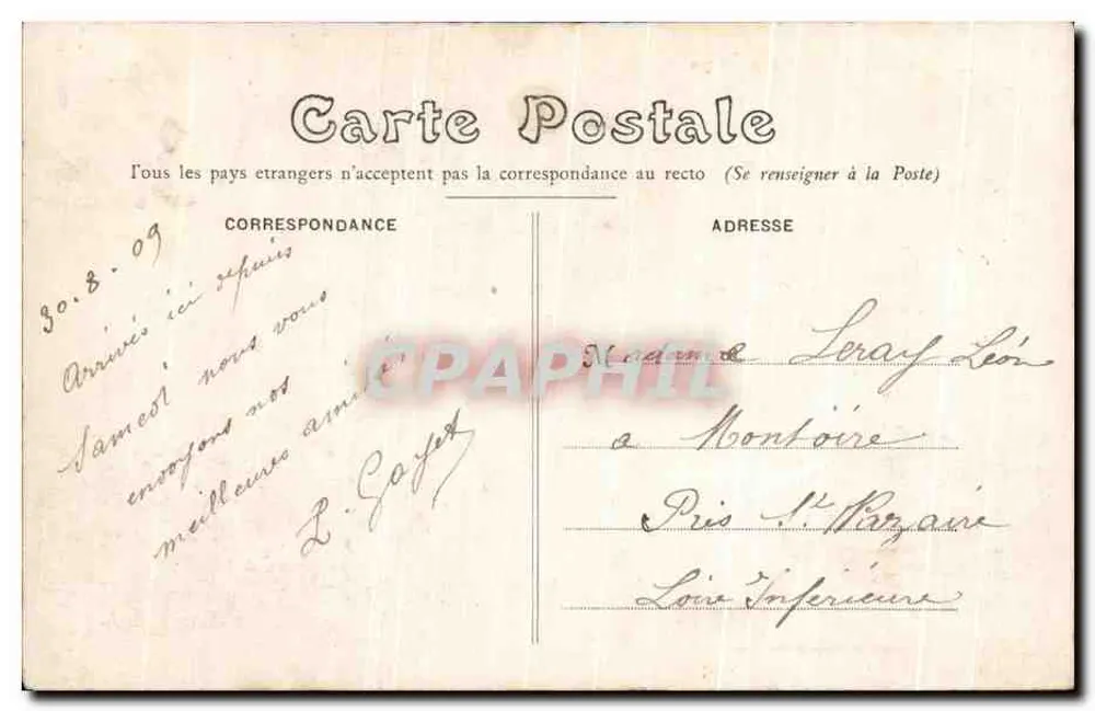 Sarthe — Castelo de La Pierre — Foto J. Bouveret Le Mans - Verso