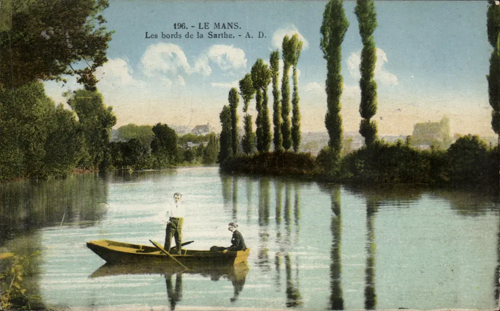 As margens da Sarthe — Le Mans — A. D. n° 196 - Frente