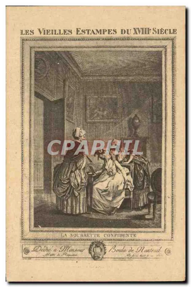 Die vertrauliche Magd — Die alten Kupferstiche des 18. Jahrhunderts — Boula de Mantouil - Vorderseite