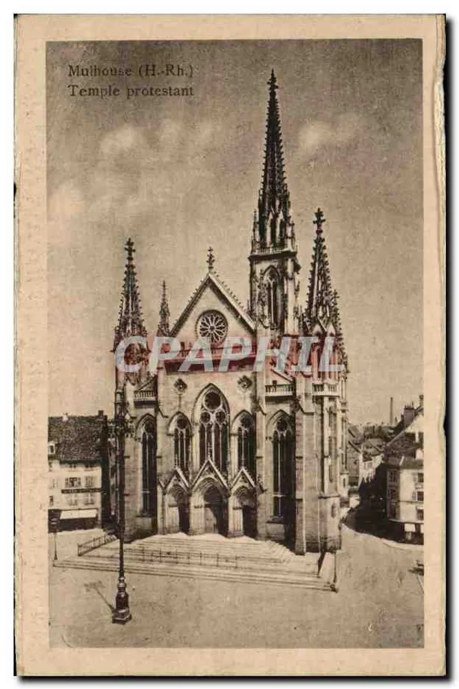Mulhouse (H.-Rh.) — Templo protestante — Maison d'édition d'Art Albacon, Strasbourg - Frente