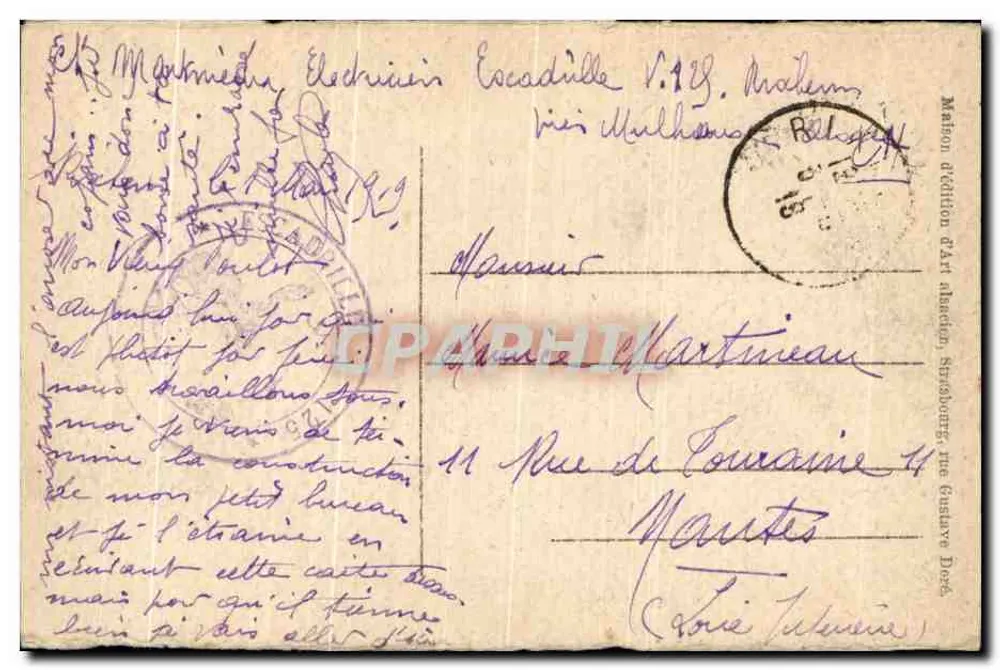 Mulhouse (H.-Rh.) — Templo protestante — Maison d'édition d'Art Albacon, Strasbourg - Verso