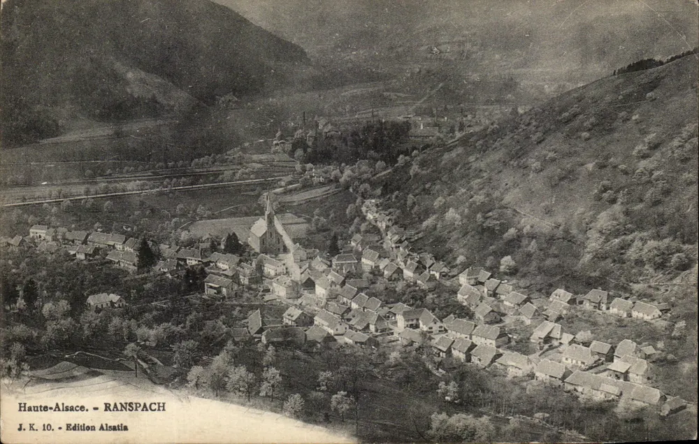 Ranspach — vista aérea — J. K. 10. — Edição Alsatia - Frente