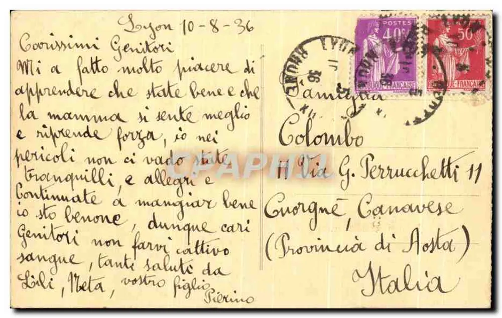 LYON — Ansicht der Saône in Richtung Saint-Georges — n°18 - Rückseite