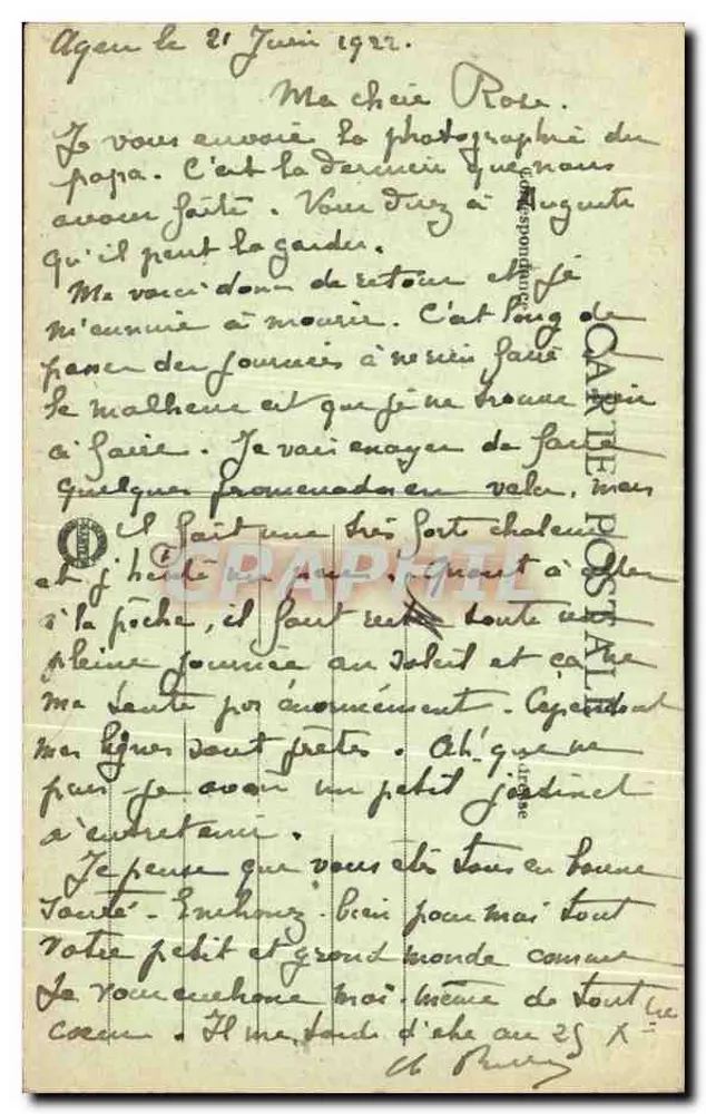 Minaucourt (Marne) - Die Kirche und die bombardierten Häuser - L. C. H. Paris - Visé, Paris, nr. 453 - Rückseite