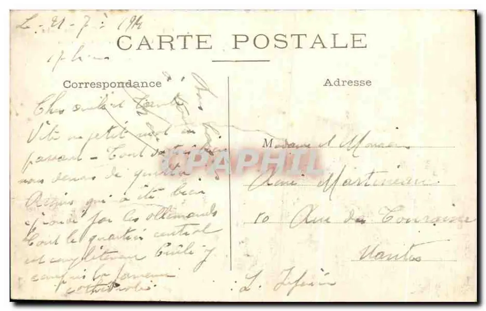 Reims — Fontaine Subé und Place Drouet-d'Erlon — Verlag: Subé, Nr. 124 - Rückseite