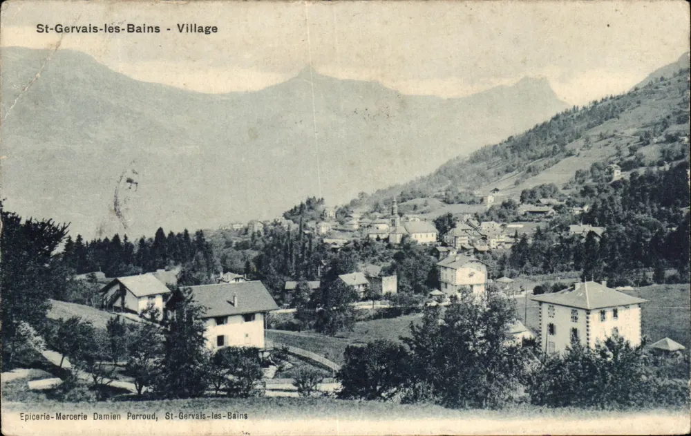 St-Gervais-les-Bains — Village — Éditeur : Epicarie-Mercerie Damien Perroud - Frente