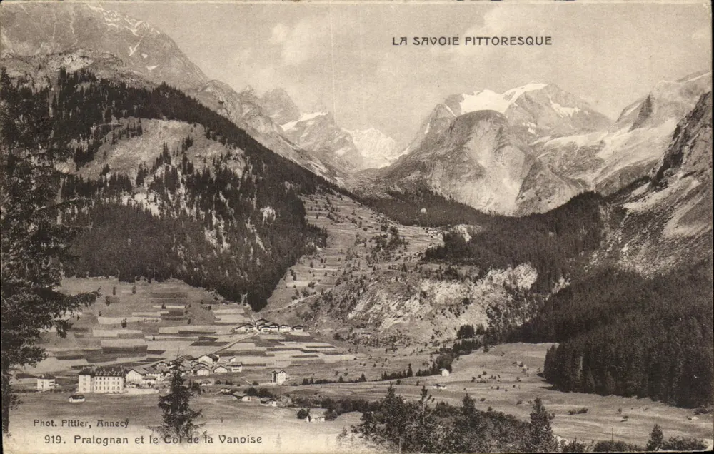 Pralognan y el Col de la Vanoise — La Savoie pittoresca — Fot. Pilttier, Annecy, n° 919 - Anverso