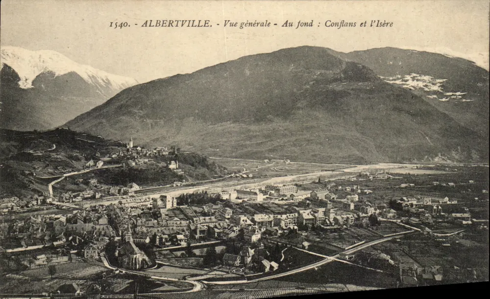 Albertville - Allgemeiner Blick - Im Hintergrund: Conflans und die Isère - Vorderseite