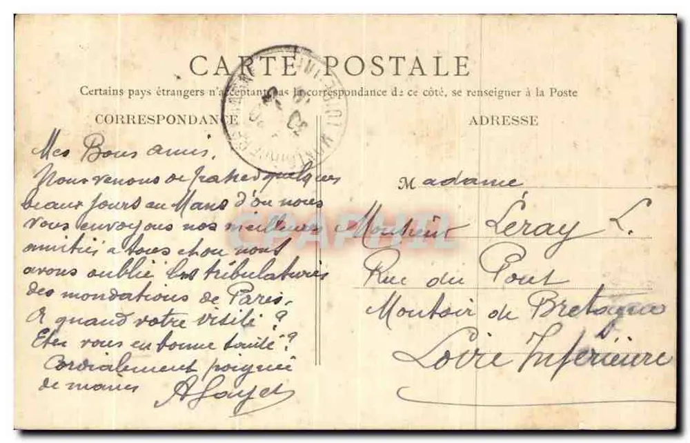 Le Vieux-Mans — Casa da Renascença — n°58 - Verso