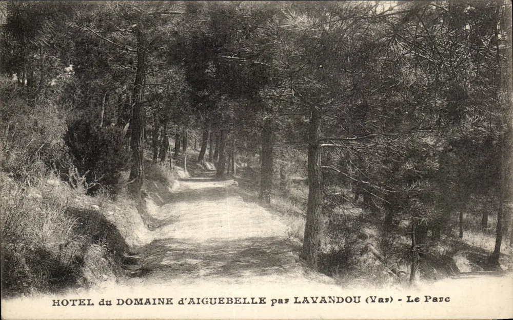 Hotel du Domaine d'Aiguebelle bei Lavandou (Var) — Der Park - Vorderseite