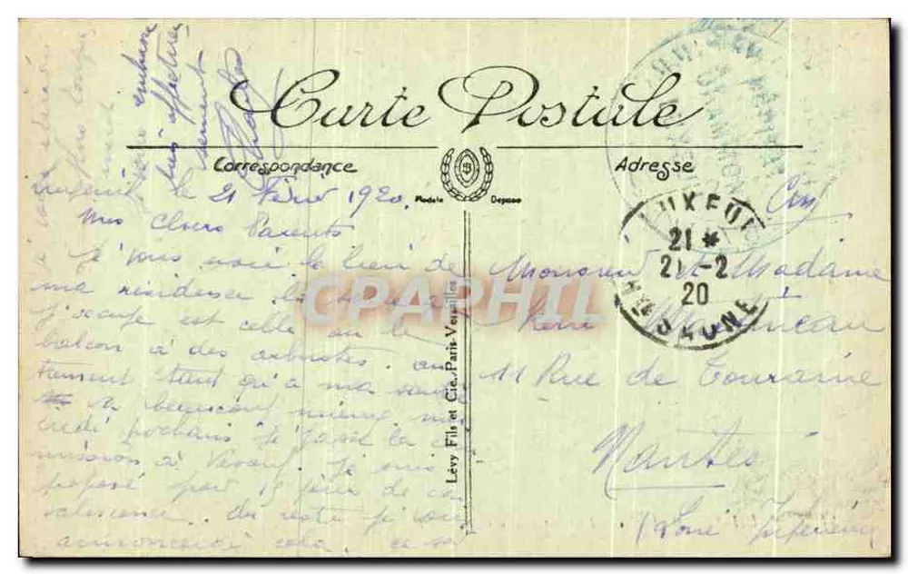 LUXEUIL-LES-BAINS — Hotel Grammont — 47 - Verso