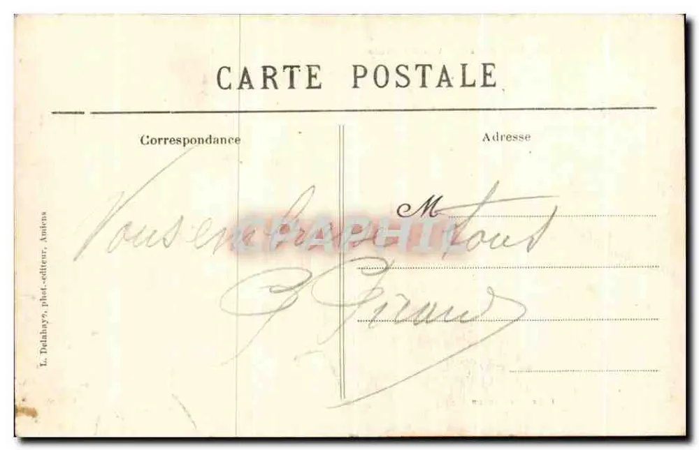 Gézaincourt (Somme) — Vista Geral — L. Delahay, fot.-editor, Amiens - Verso