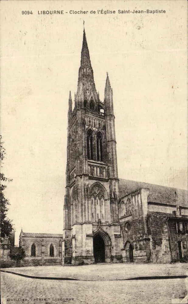 Libourne - Turm der Kirche Saint-Jean-Baptiste — Guillier Frères, n° 9094 - Vorderseite
