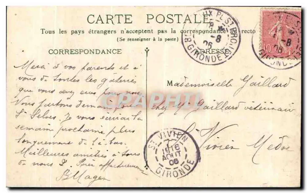 Bordeaux — A Catedral São André — B.L. - Verso