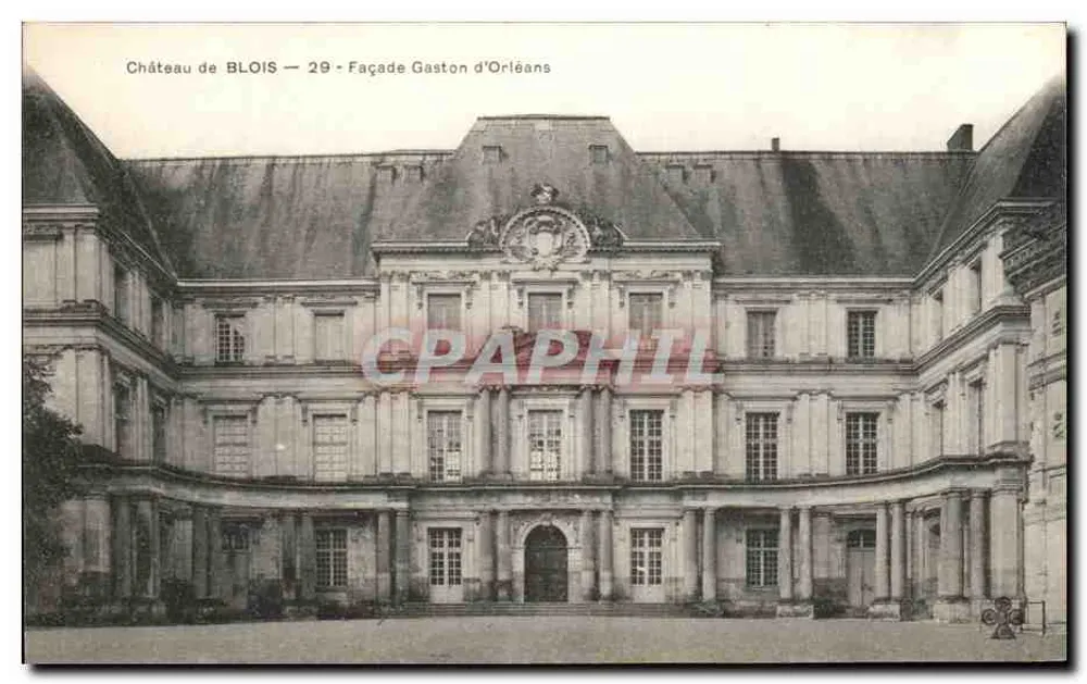 Schloss Blois — Fassade Gaston d'Orléans — Verleger Gaston d'Orléans, Nr. 29 - Vorderseite