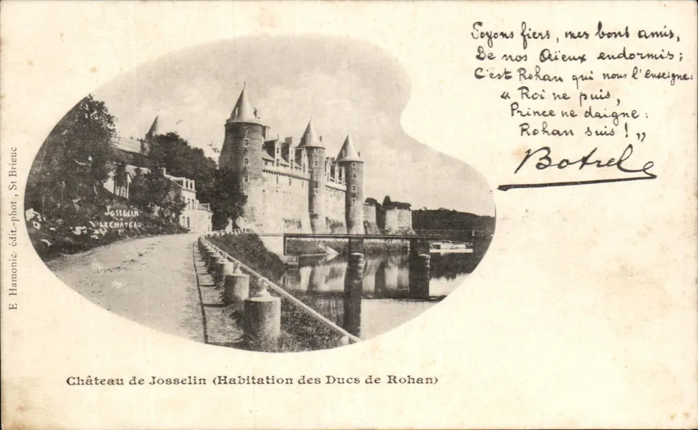 Schloss Josselin — Wohnsitz der Herren von Rohan — E. Hamonic, St Brieuc - Vorderseite