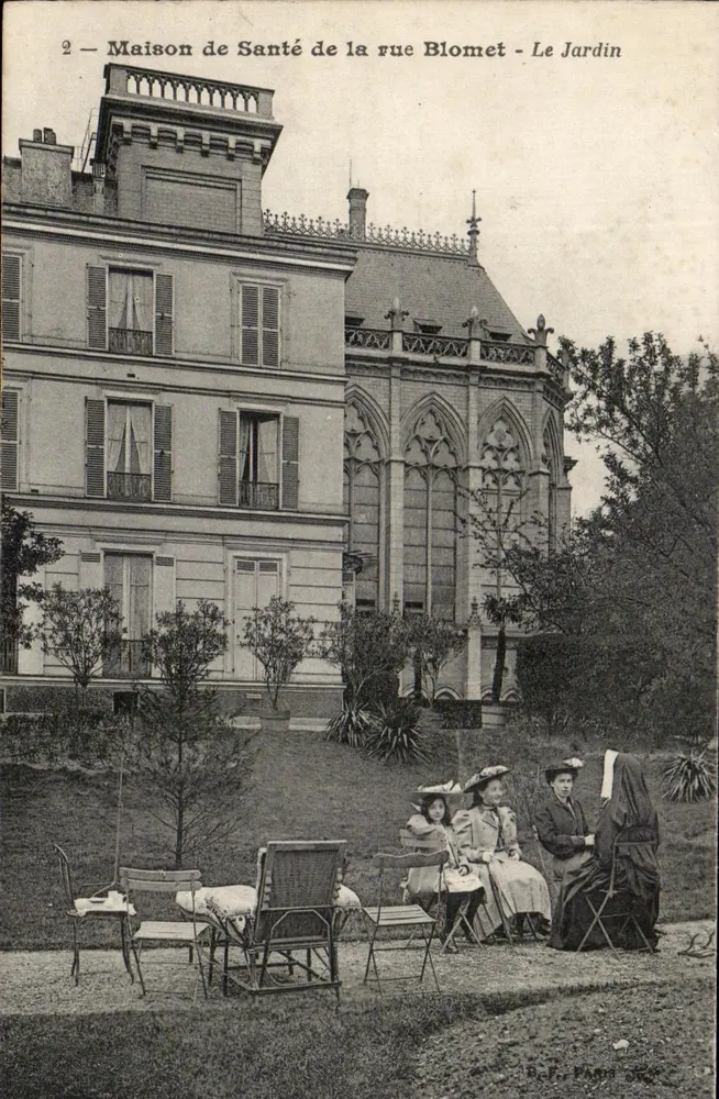 Gesundheitshaus der Rue Blomet - Der Garten — B.F. PARIS - Vorderseite