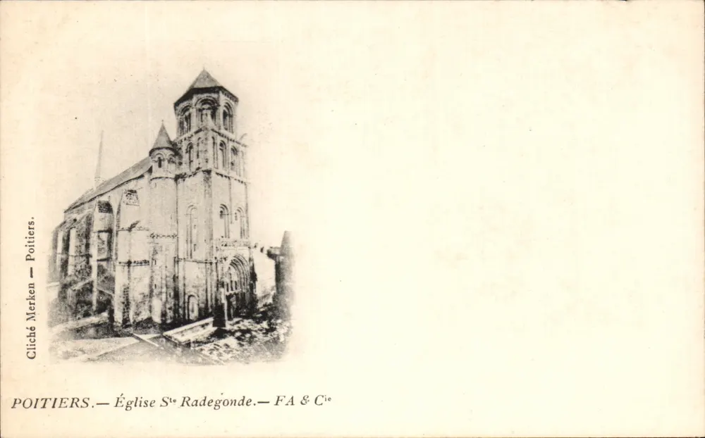 Poitiers — Kirche Sainte-Radegonde — Cliché Merken & FA & Cie - Vorderseite