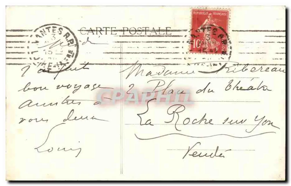 NANTES — Nationale Fachschule Livet, Nordseite — Coll. F. Chapeau, Nantes, 3. Tausend - Rückseite