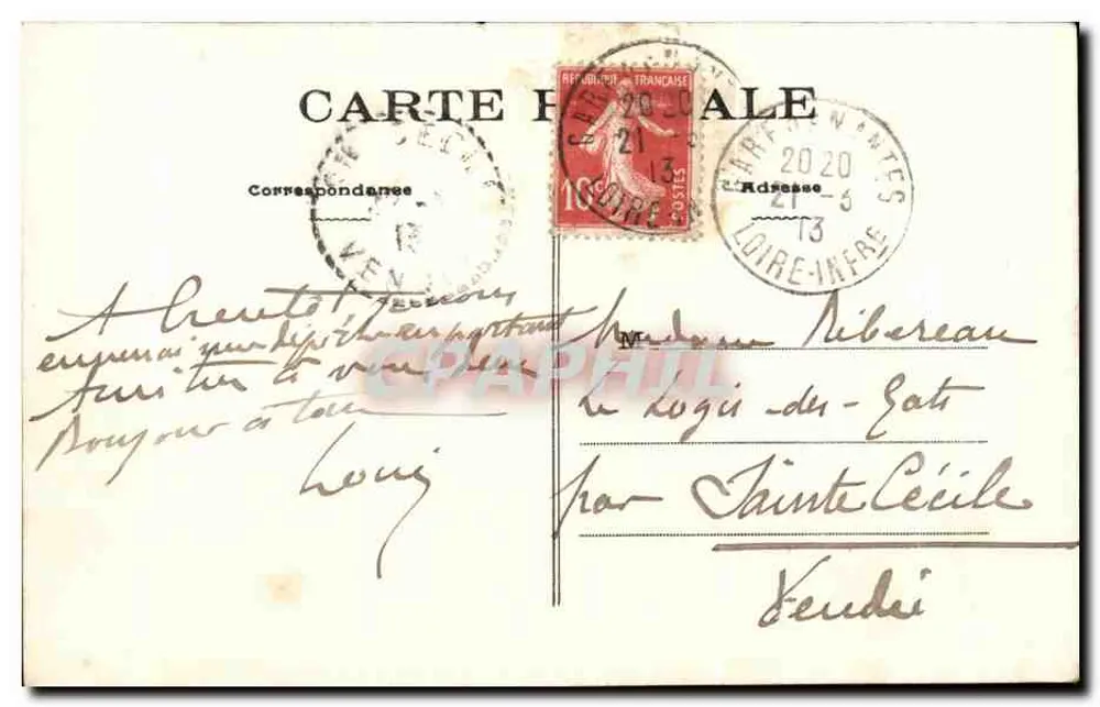 NANTES - Schloss der Herzogin Anne - Der Eingang — Photolynie VASSELLIER, Nantes, n°12 - Rückseite