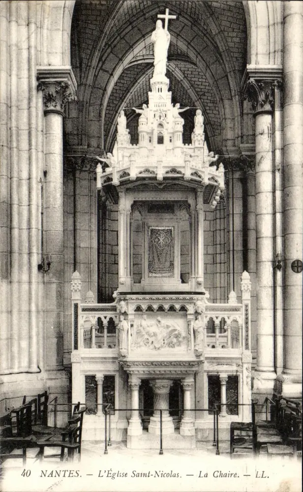 Nantes — Die Kirche Saint-Nicolas — Die Kanzel — LL. Nr. 40 - Vorderseite