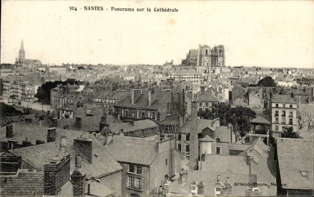 NANTES - Panorama über die Kathedrale — Artaud-Nozais, Nantes, n°304 - Vorderseite