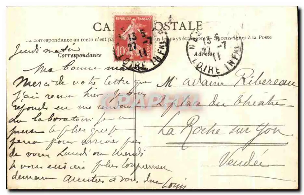 NANTES - Panorama sobre a Catedral — Artaud-Nozais, Nantes, n°304 - Verso