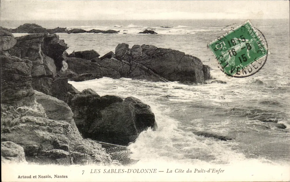 Les Sables-d'Olonne — Brzeg Puits-d'Enfer — Artaud et Nozais, Nantes 7 - Awers