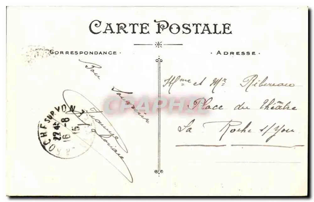 Les Sables-d'Olonne — Brzeg Puits-d'Enfer — Artaud et Nozais, Nantes 7 - Rewers