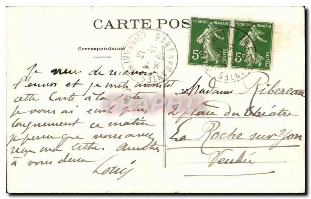 NANTES - La Cascade du Jardin des Plantes — Phototypie Wobbe & Cie, n°157 - Verso
