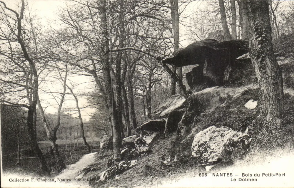 NANTES — Bois du Petit-Port — Der Dolmen - Vorderseite