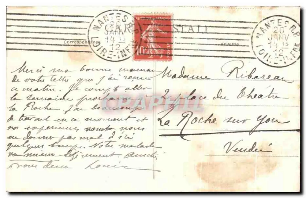 Nantes — O Castelo, a Entrada (século XV) — Coleção F. Chapeau, Nantes - 9e mille - Verso