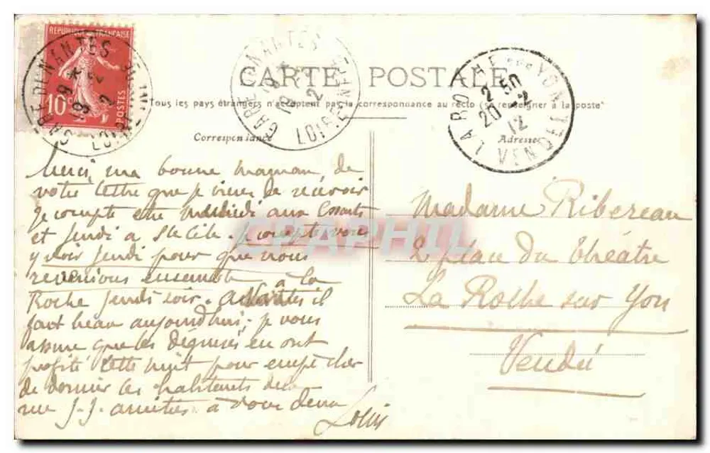 Castelo de Nantes — Grand Logis e Donjon, XVᵉ s. — Editor desconhecido, n° 295 - Verso