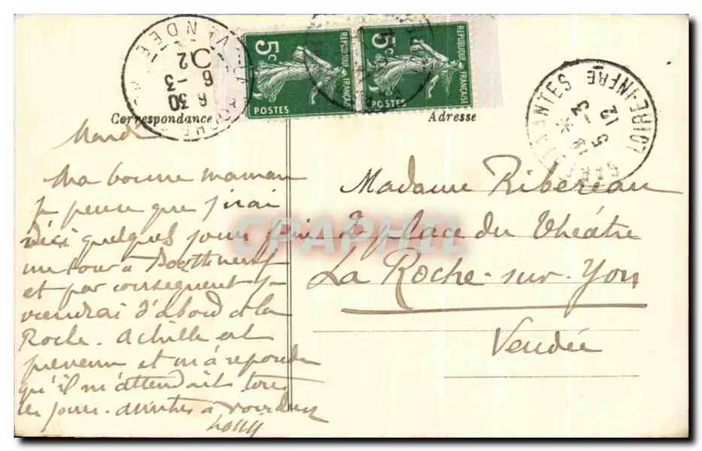 NANTES - Museum Dobrée und Schloss Jean-V — Rekonstruktion im romanischen Stil — Artaud-Nozais, Nantes - Rückseite