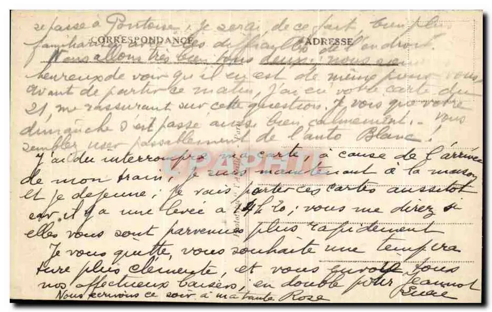 Pontoise - Rue Thiers — vista da rua com igreja no fundo — editor desconhecido, n° 68 - Verso