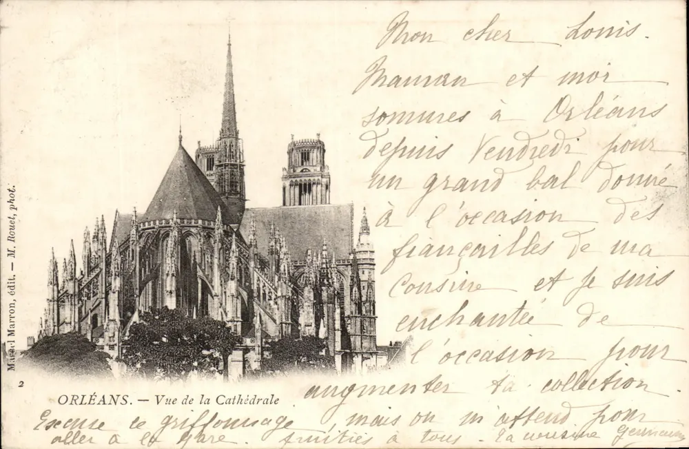 Orléans — Vista da Catedral — Marcel Marron, editor — M. Rouet, fot. - Frente