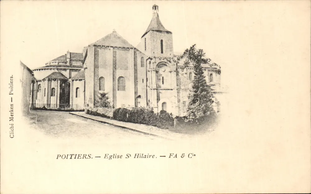 Poitiers — Igreja de São Hilário — Cliché Merken & Cie - Frente