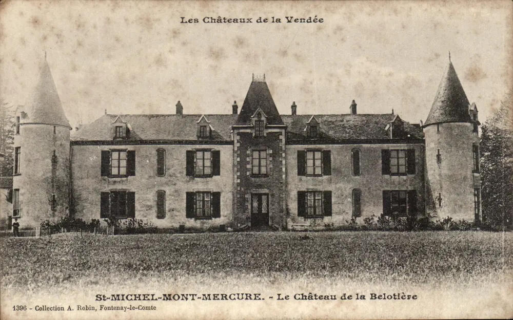 Antike Ansichtskarte St-Michel-Mont-Mercure — Schloss Belotière — Sammlung A. Robin, Fontenay-le-Comte - Vorderseite