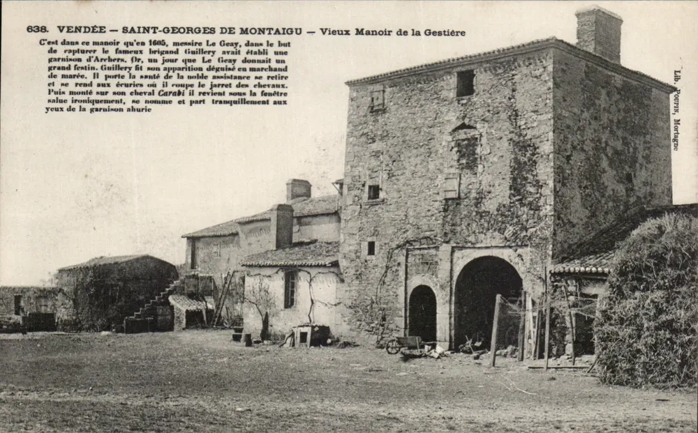 VENDÉE — SAINT-GEORGES DE MONTAIGU — Altes Schloss der Gestiére — Lib. Portin, Mortagne - Vorderseite
