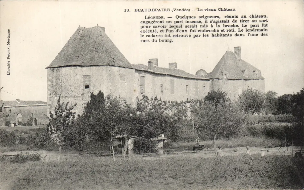 Beaurepaire (Vendée) — O velho Castelo — Librairie Poux, Morlaque - Frente