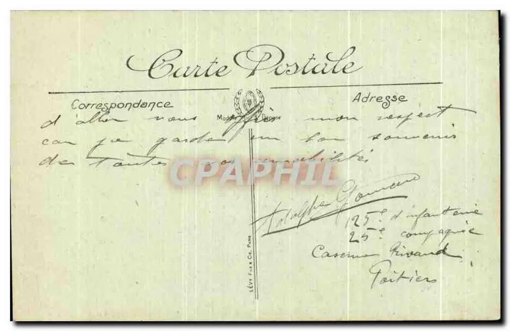Poitiers — Hotel da Prévôté — N. G. — N° 131 - Verso
