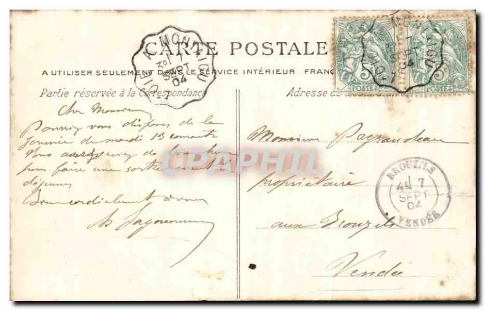 St-Georges-de-Montaigu — Schloss der Mazure — anonymer Verlag, n° 528 - Rückseite