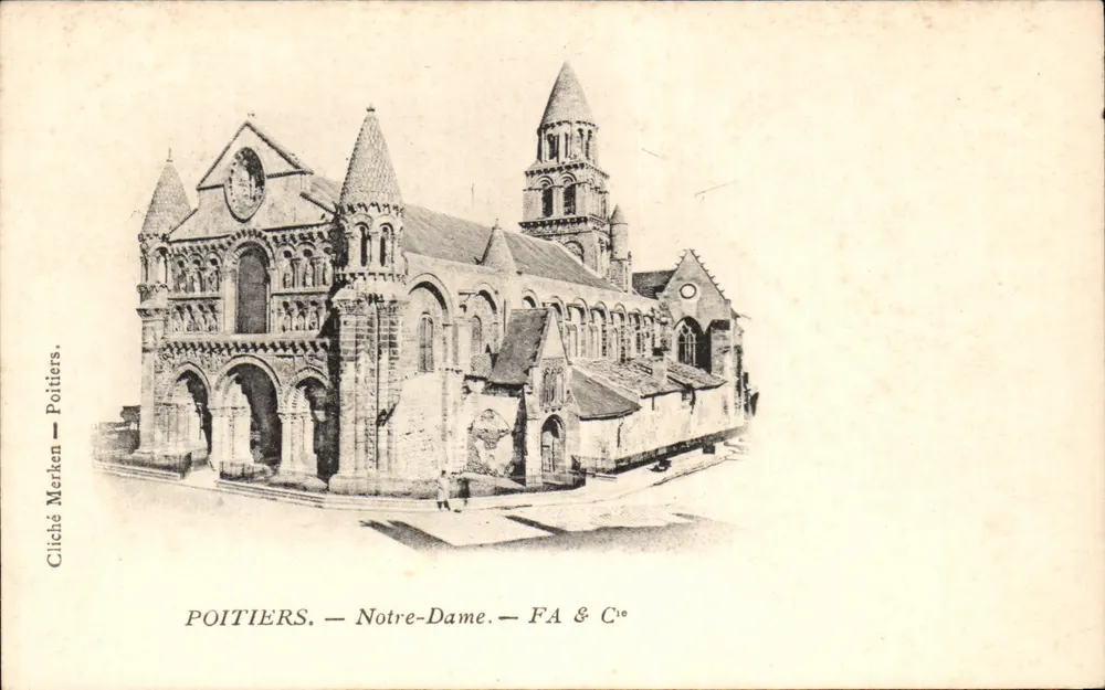 Poitiers — Notre-Dame — Cliché Merken & Cie - Frente