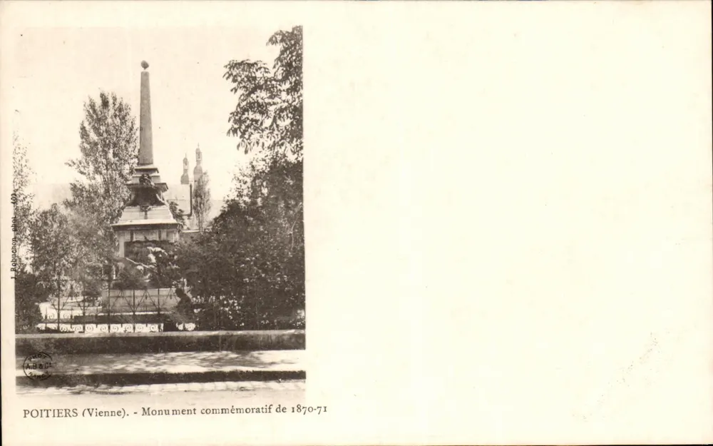 Poitiers (Vienne) - Gedenkmonument von 1870-71 — Verlag L. Bobronne, Nr. 40 - Vorderseite