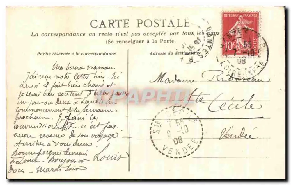 Nantes - O square do Hôtel-Dieu — editor desconhecido, n° 150 - Verso