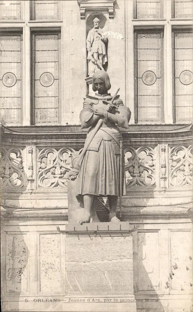 Orléans — Statue der Jeanne d'Arc von der Prinzessin Marie — unbekannter Verlag, n° 5 - Vorderseite