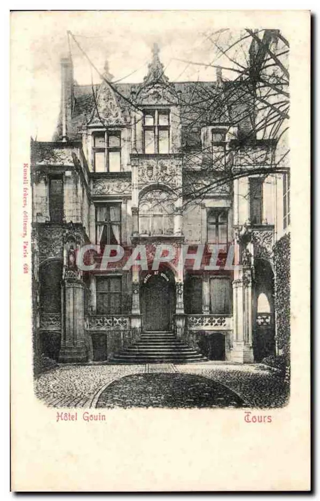 Hôtel Gouvin — Tours — Komml Verlag, wydawcy, Paryż 608 - Awers