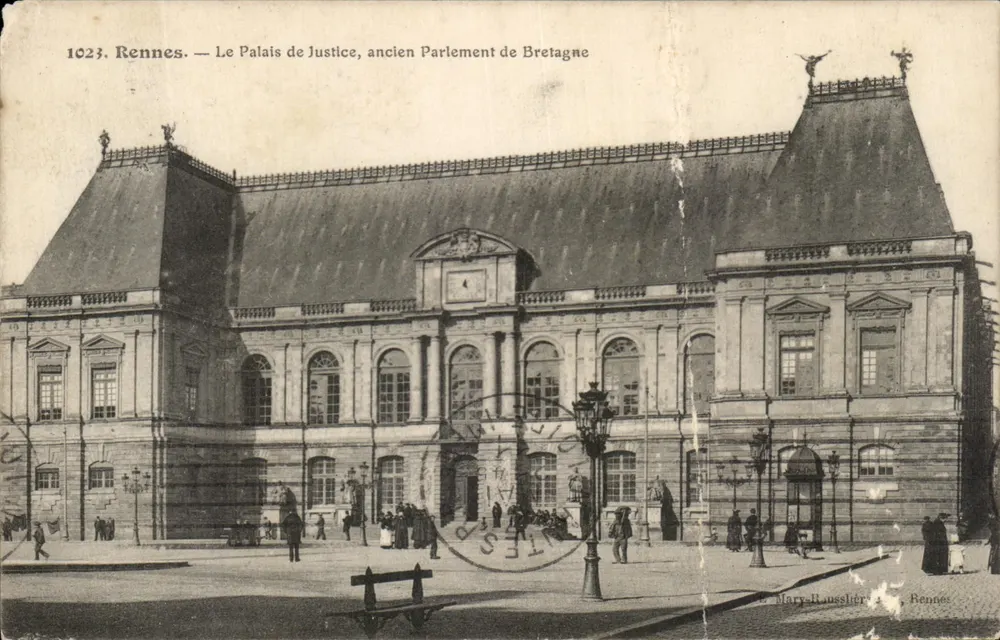 Rennes — Das Palais de Justice, ehemaliger Parlement de Bretagne — Verlag Mary-Raousslier, Nr. 1023 - Vorderseite