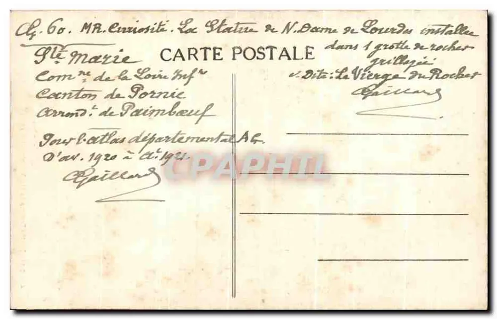 Sainte Marie de la Mer (Loire-Inf.) — Die Jungfrau vom Felsen — Sammlung F. Chapeau, Nantes - Rückseite
