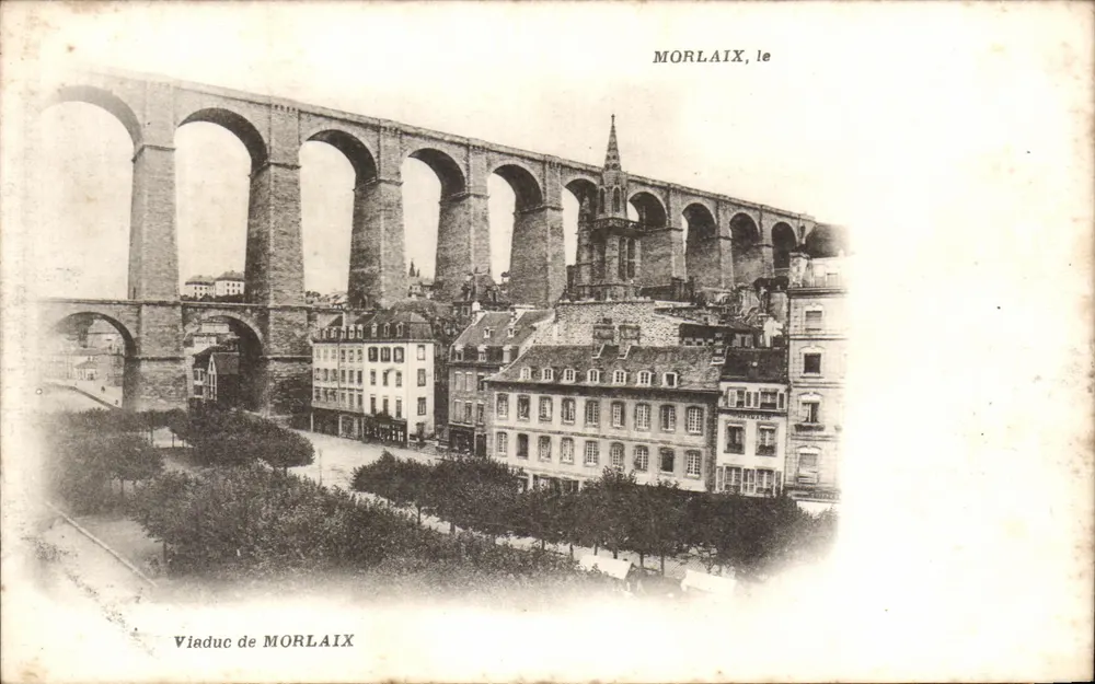 Viaduto de Morlaix — vista panorâmica — editor não identificado, número de série não visível - Frente